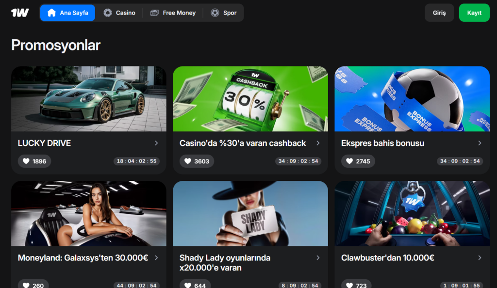 1win Casino Bonusları ve Promosyonları